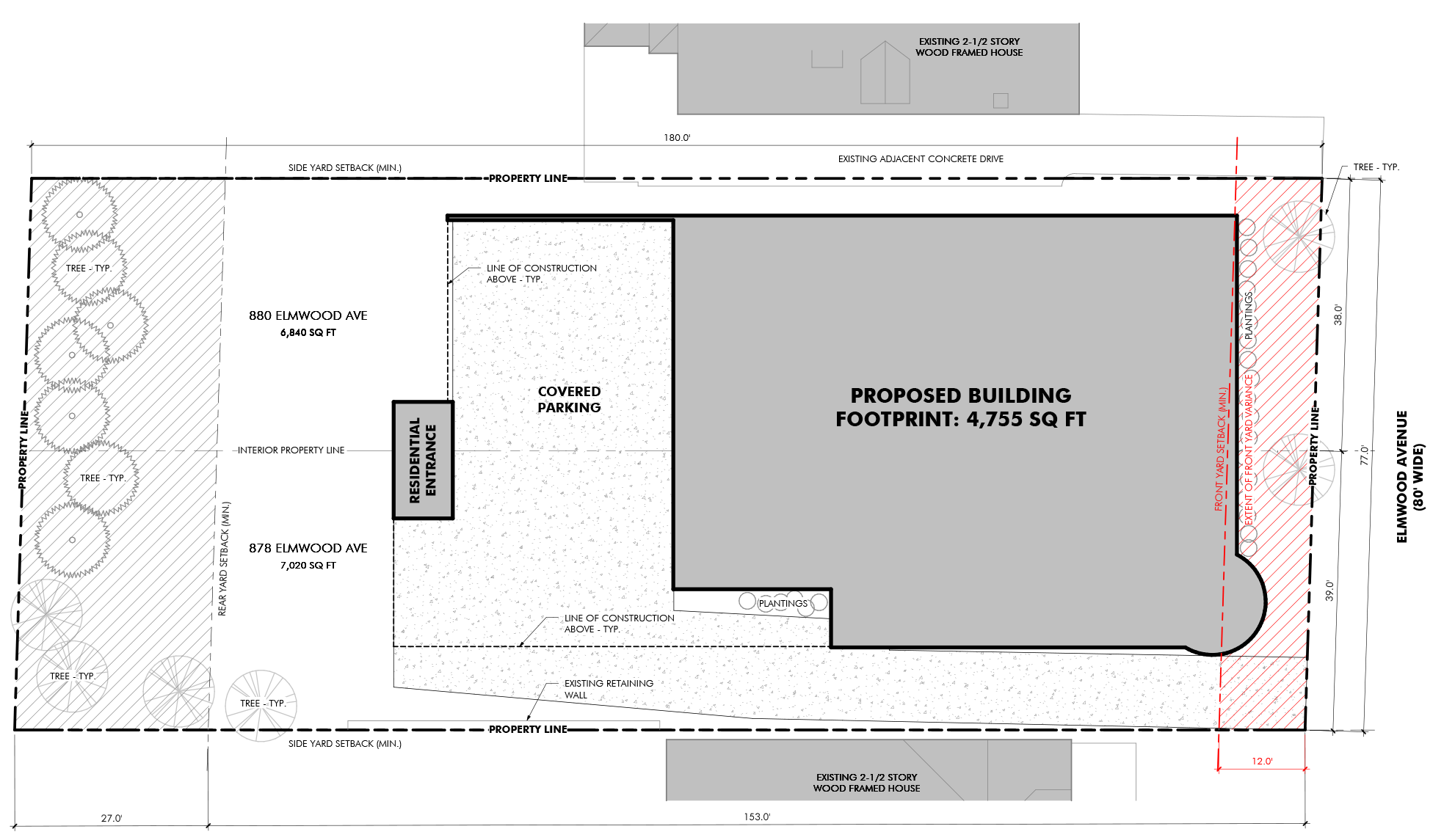 880 Elmwood Site Plan