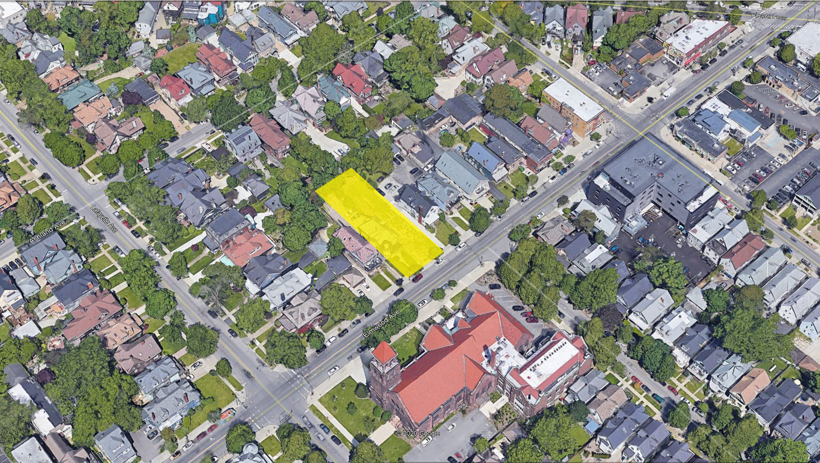 Site Aerial 878-880 Elmwood