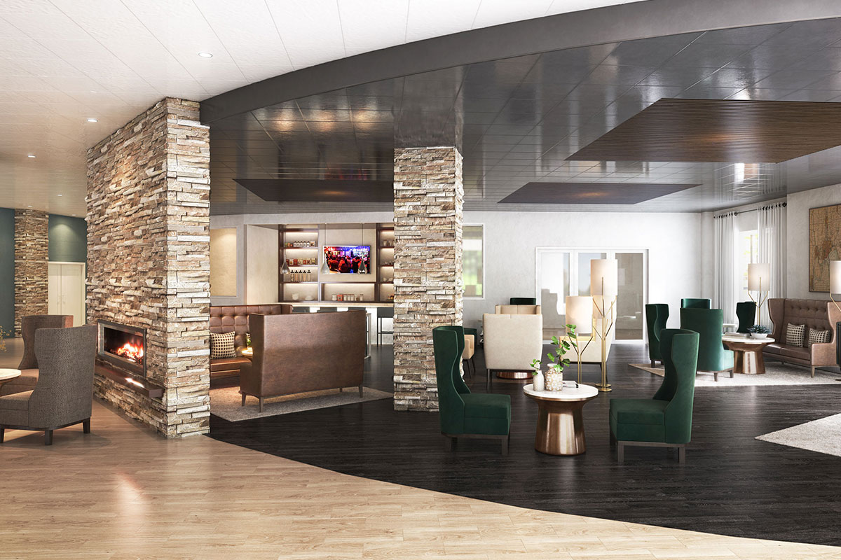 Mosey Hotel Lobby Rendering
