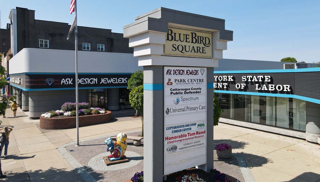 Blue Bird Square in Olean, NY