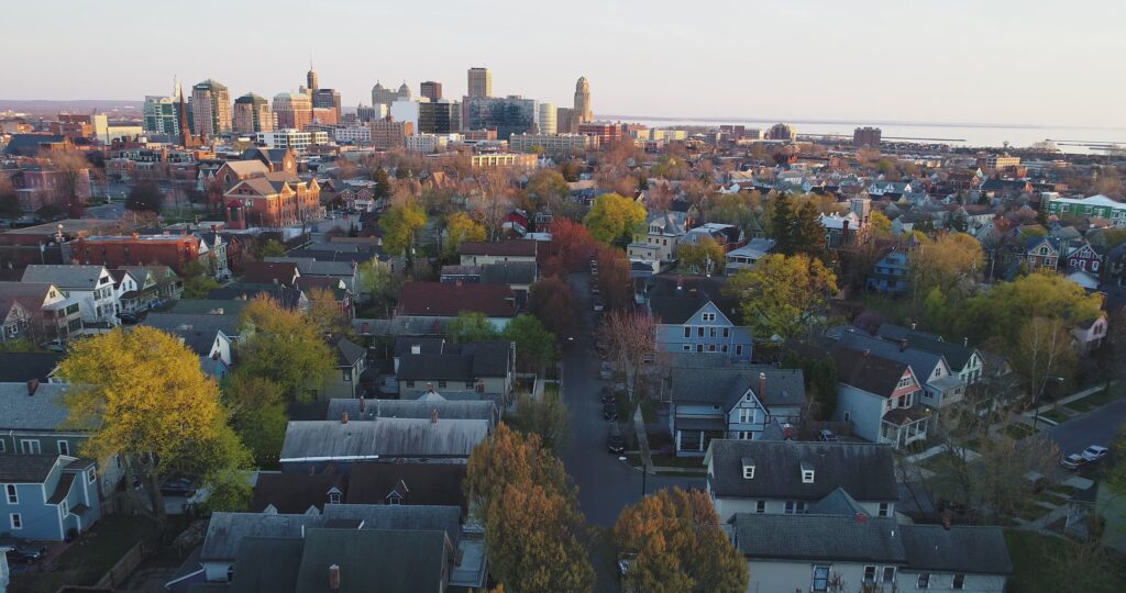 Above the streets of Buffalo