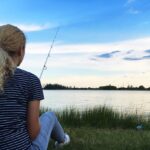 Fishing on a quiet lake