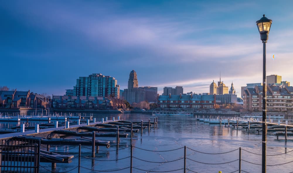 Cityscape on the river