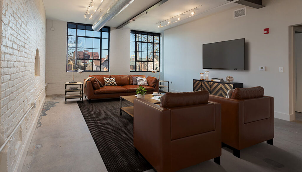 Apartment Living Room at 138 Allen