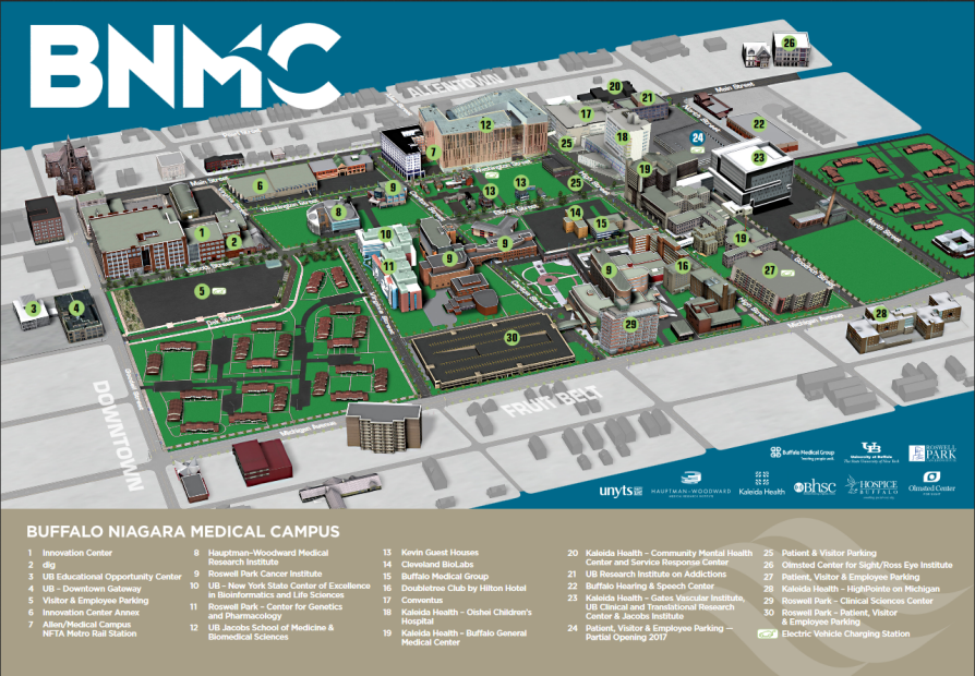 3D rendering map of BNMC with key